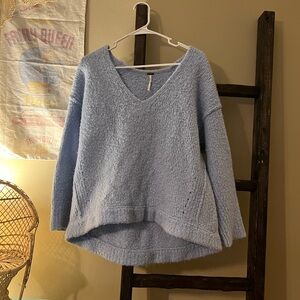 Free People Finders Keepers Light Blue Sweater